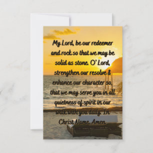 Be My Redeemer Prayer Flat Greeting Card