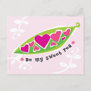 Be My Sweet Pea Valentine Postcard