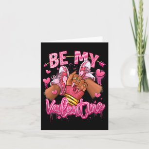 Be My Valentine Afro Girl Sneakers Valentines Wome Card
