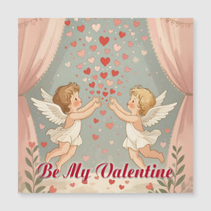 Be My Valentine Angel Cherubs Illustration