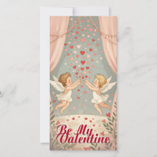 Be My Valentine Angel Cherubs Illustration