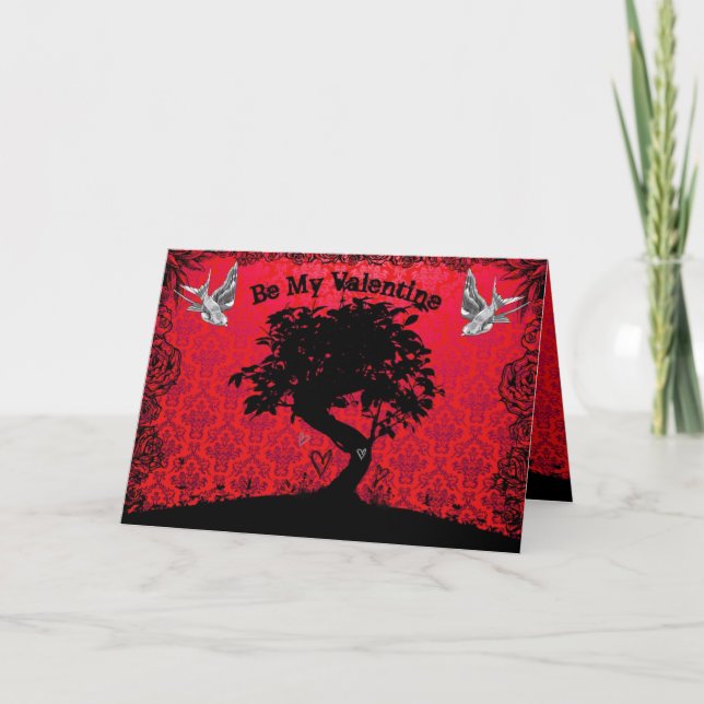 Be My Valentine Bonsai Tree of Love Holiday Card (Front)