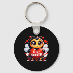 Be My Valentine Bumblebee Heart Key Ring