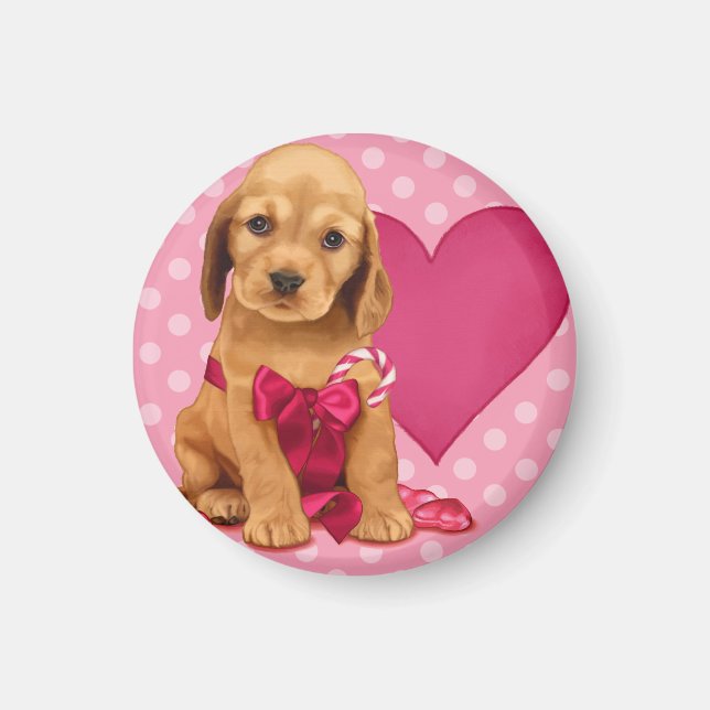 Be My Valentine Cocker Spaniel Magnet (Front)