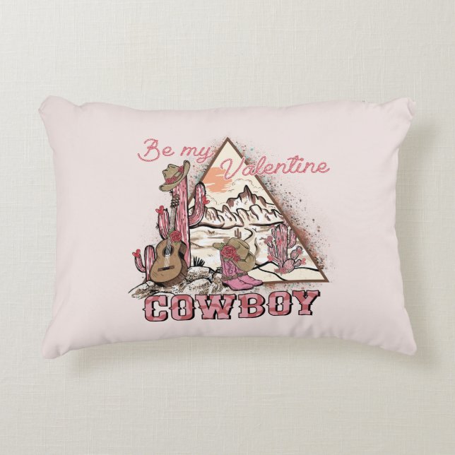 Be My Valentine Cowboy Decorative Cushion (Front)
