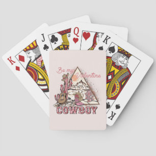 Be My Valentine Cowboy Playing Cards