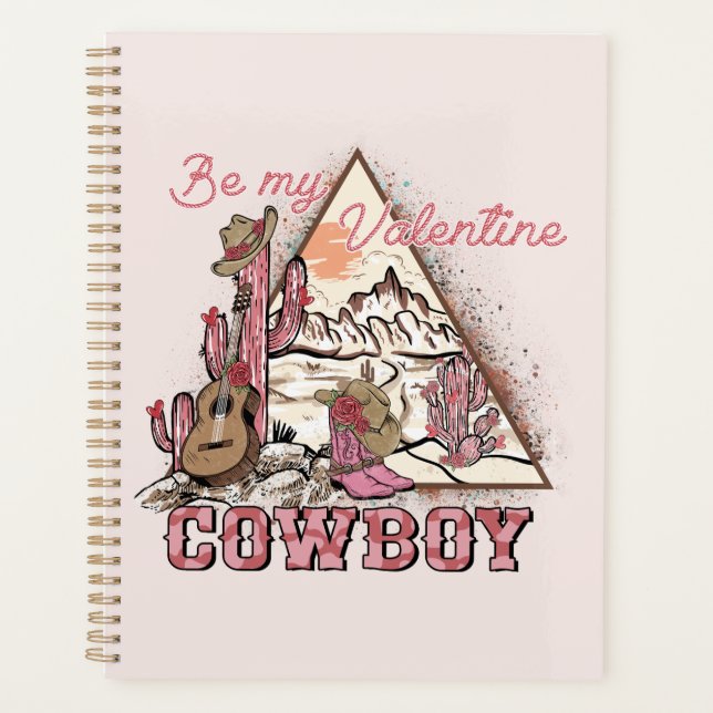Be My Valentine Cowboy | Romantic Western Desert Planner (Front)