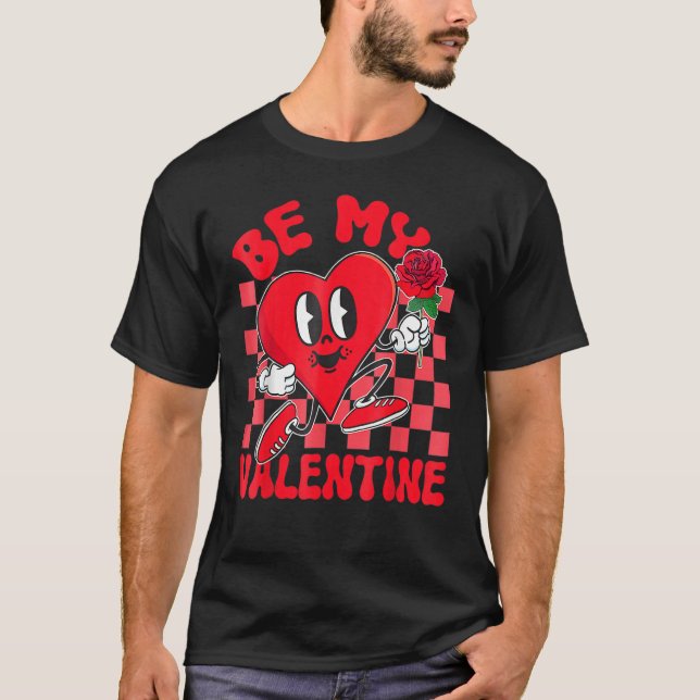 Be My Valentine Cute Bumble Be Valentine's Day Red T-Shirt (Front)