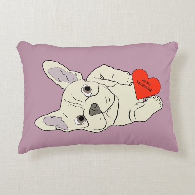 Be my Valentine, dog Decorative Cushion (Front)