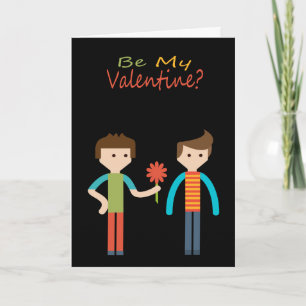 Be My Valentine Gay Themed Holiday Card