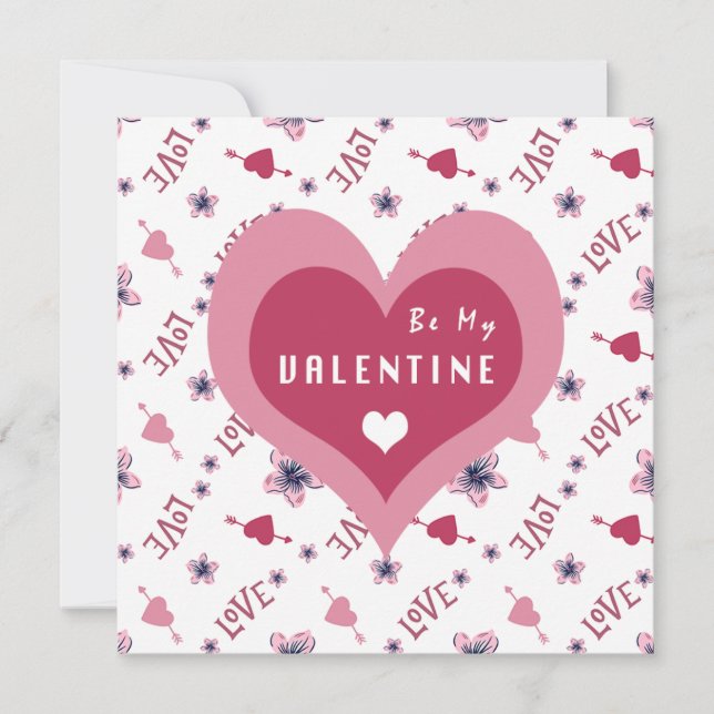 Be My Valentine greeting card (Front)