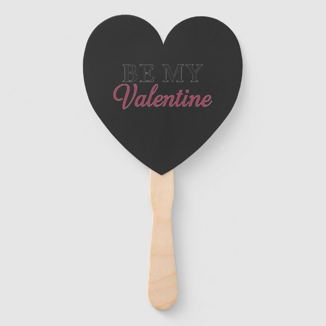 BE MY VALENTINE HAND FAN (Front)