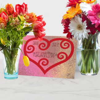 Be My Valentine Heart Holiday Card