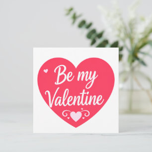 Be my Valentine Heart Holiday Card
