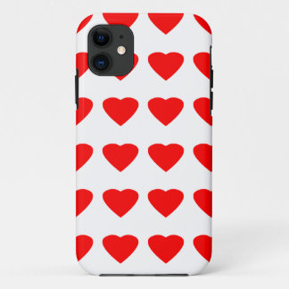 Be My Valentine Hearts 36Red Transp  jGibney iPhone 11 Case