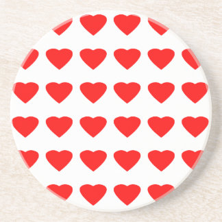 Be My Valentine Hearts 36Red Transp  jGibney Coaster