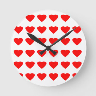 Be My Valentine Hearts 36Red Transp  jGibney Round Clock