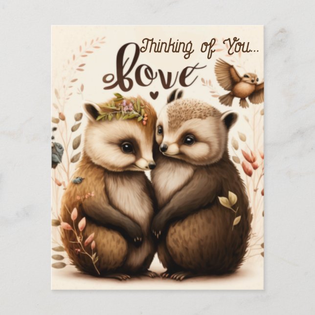 Be my Valentine  hedgehogs in love (Front)