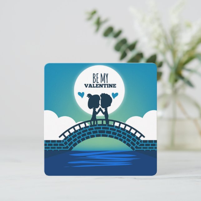 Be My Valentine Holiday Card (Standing Front)