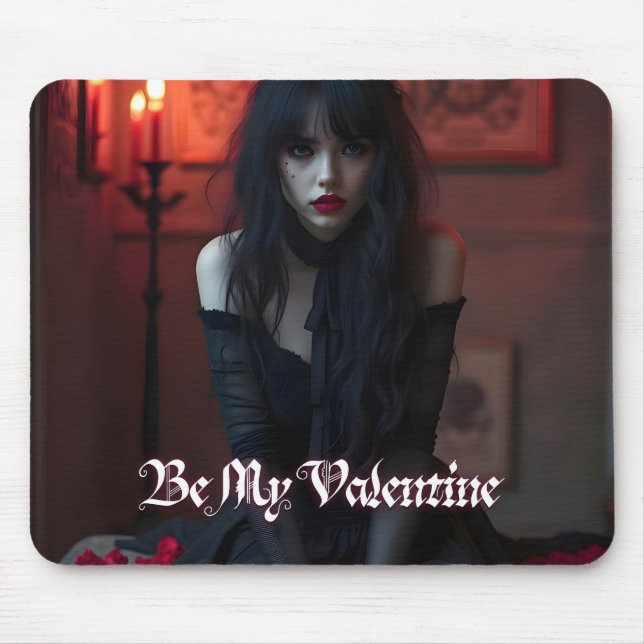 Be My Valentine in Dark Romance Mouse Mat (Front)