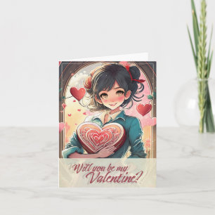 Be My Valentine in Manga Style 31470 Card