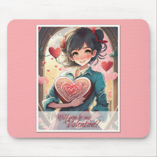 Be My Valentine in Manga Style 31470 Mouse Mat