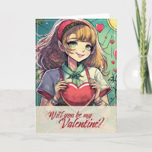 Be My Valentine in Manga Style 33419 Card