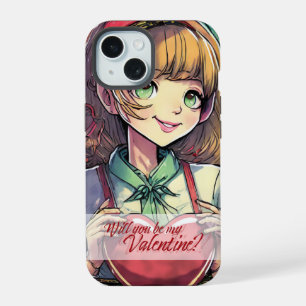 Be My Valentine in Manga Style 33419 iPhone 15 Case