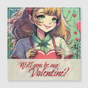 Be My Valentine in Manga Style 33419 Magnetic Invitation