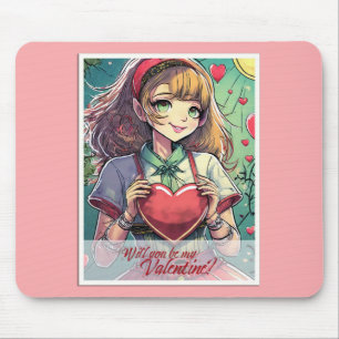 Be My Valentine in Manga Style 33419 Mouse Mat
