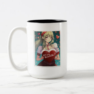 Be My Valentine in Manga Style 33420 Two-Tone Coffee Mug