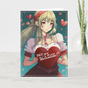 Be My Valentine in Manga Style 33893 Card