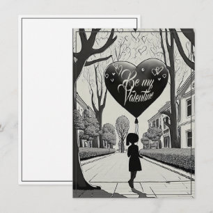 Be My Valentine in Manga Style Monochrome 1617
