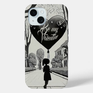 Be My Valentine in Manga Style Monochrome 1617 iPhone 15 Case