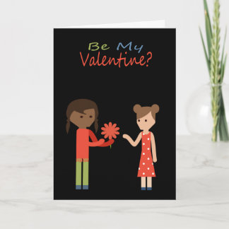 Be My Valentine Lesbian Themed Holiday Card