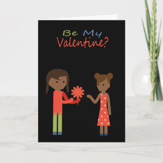 Be My Valentine Lesbian Themed Holiday Card