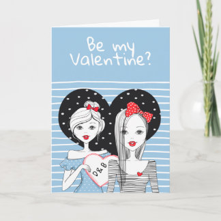 Be My Valentine Lesbian Themed Holiday Card
