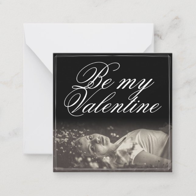 Be my Valentine - lying young woman Card (Front)