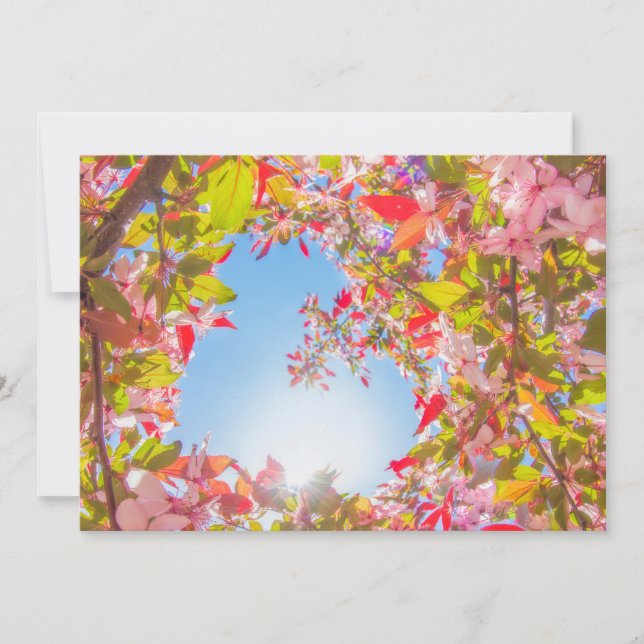 Be my Valentine Nature blooms Heart flowers Love  Invitation (Front)