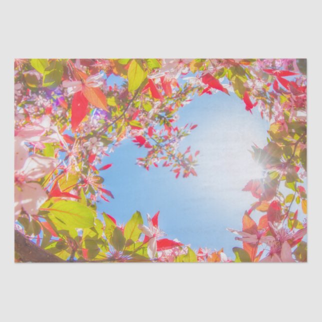 Be my Valentine Nature blooms Heart in flowers  Tissue Paper (Front)