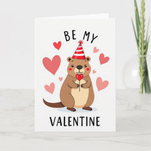 Be My Valentine Otter Card