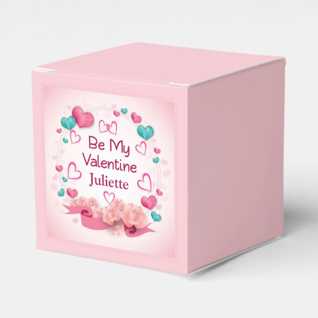 Be My Valentine Personalised Favour Box (Front Side)