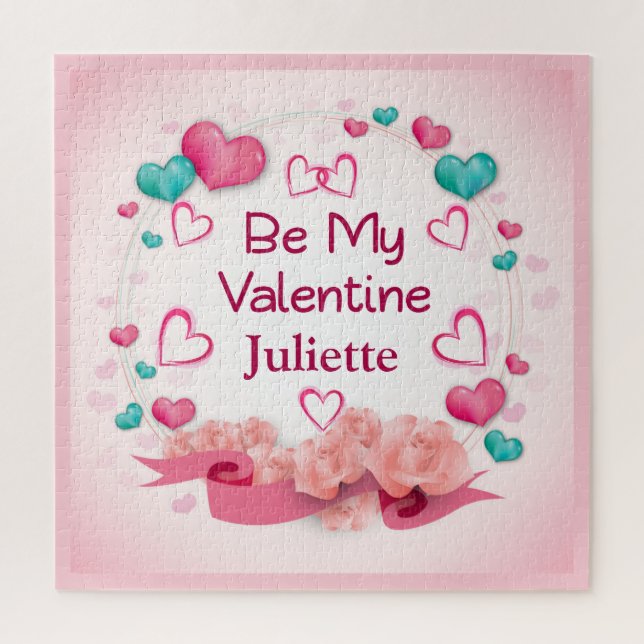 Be My Valentine Personalised jigsaw Puzzle (Vertical)