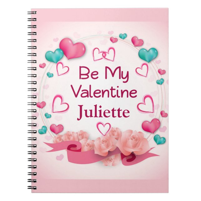 Be My Valentine Personalised Notebook (Front)
