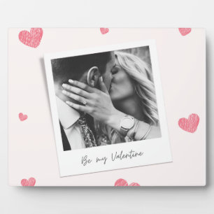 Be My Valentine personalised Photo Red heart Plaque