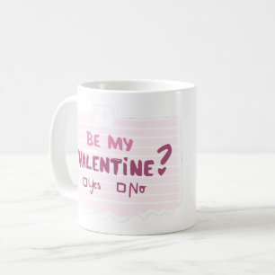 Be My Valentine? Photo Heart Pink Coffee Mug