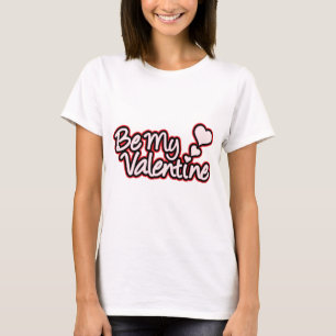 "Be My Valentine" red black graphic women's tee