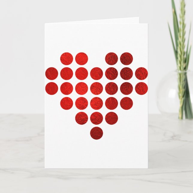 Be My Valentine Red Faux Gold Foil Dots Text T Shi Card (Front)