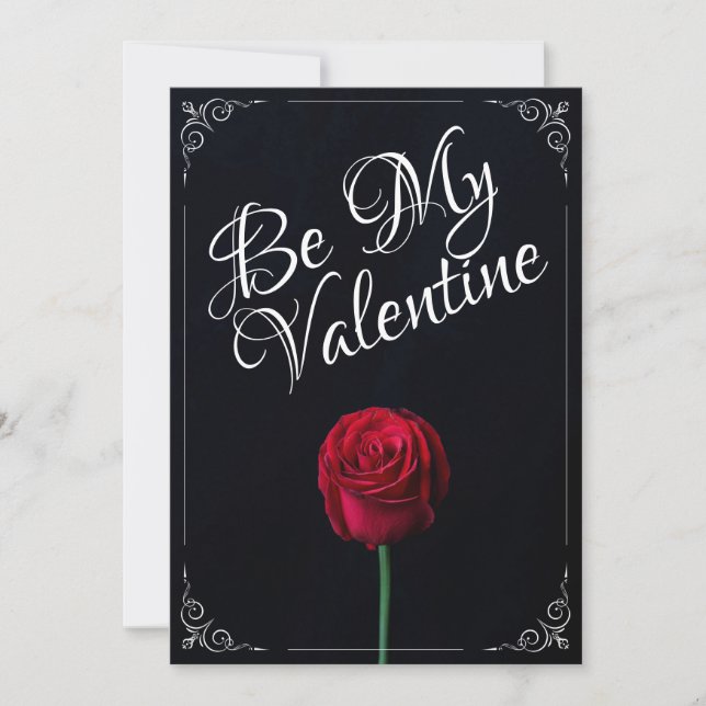 Be My Valentine - Red Rose Dark (Front)