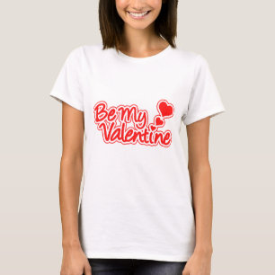 Be My Valentine red & white graphic women's top